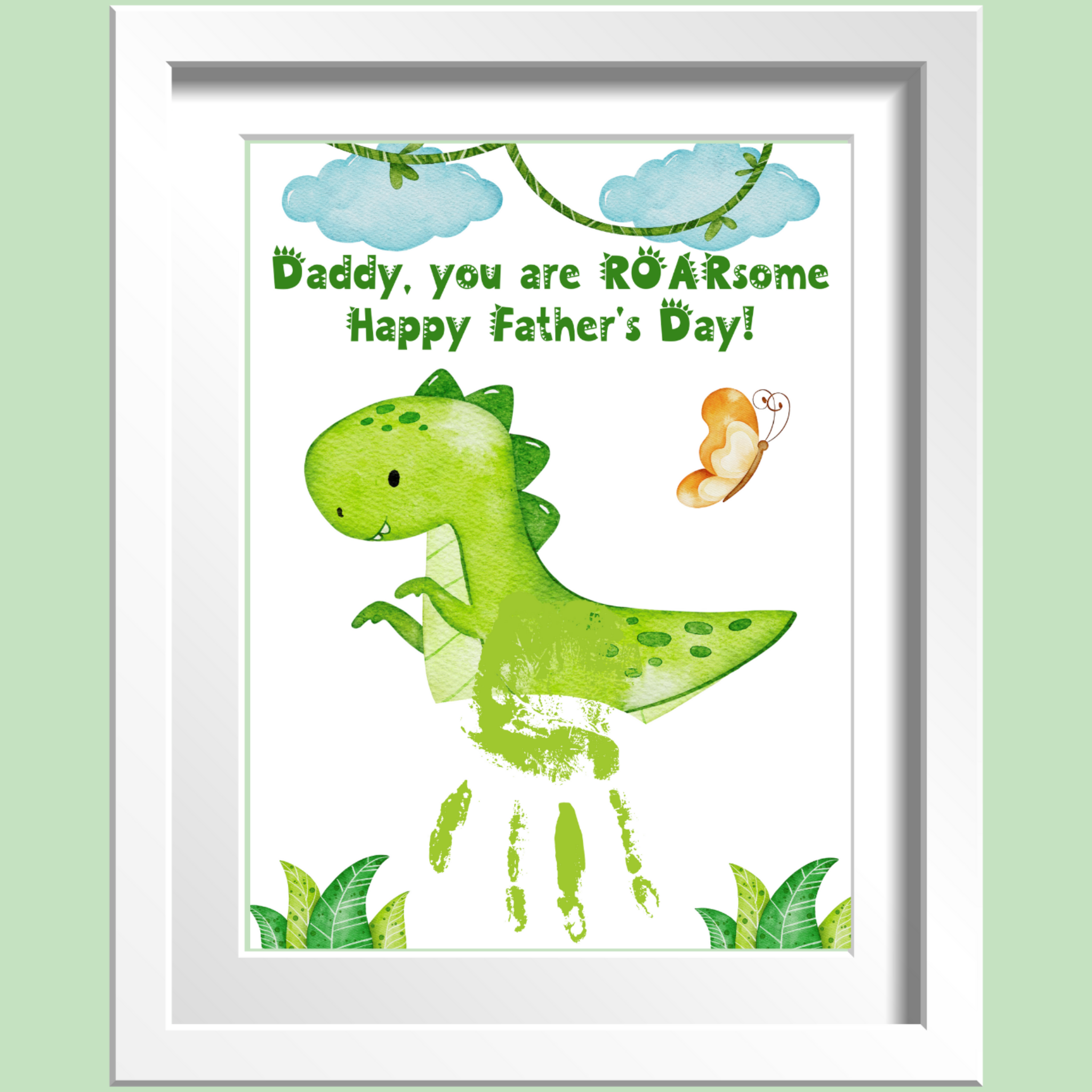 Father's Day Dino Handprint Craft (T-Rex) - Main Image
